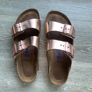 Metallic Gold Birkenstock Sandals